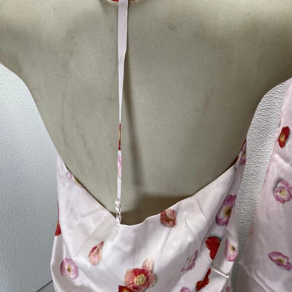 NEW LUNYA Women’s Washable Silk Cami Pant Lounge Set – California Poppy – Size M - Picture 6 of 13